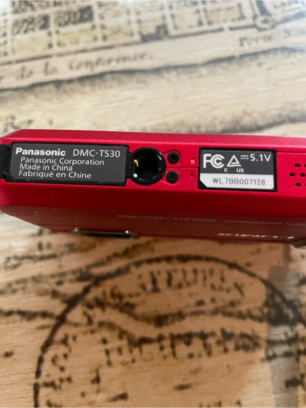 Panasonic Lumix Compact Digital Camera in Red with Black Accessories
